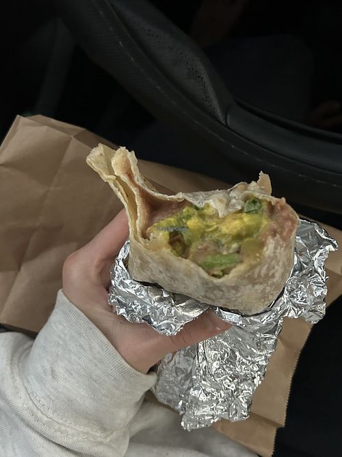 Vegetarian burrito no cheese  at Patricio's Taqueria in Hawaii