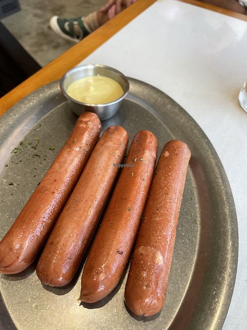 Snack - sausages with mustard maple saucee  at Play with Years - 素年 in Kowloon