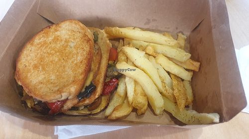Grilled Vegetable Sandwich and Chips at The Windmills Kitchen in Kwazulu-natal
