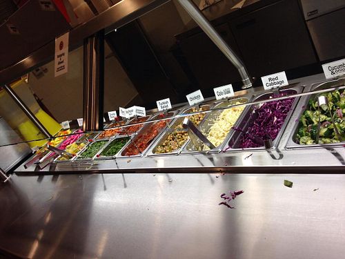 Fixings bar- so sleek! at Amsterdam Falafelshop - 14th St in Washington