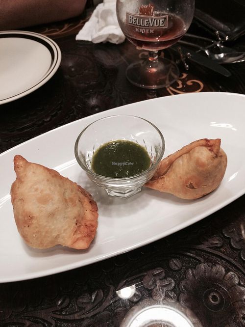 Samosas are a bit pricey but taste amazing at Annam Restaurant in Tokyo