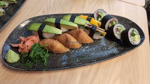 12 pieces of vegan sushi at NK Sushi Takame in Gothenburg