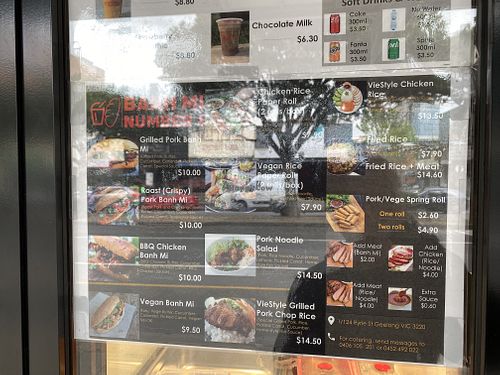 Menu  at Banh Mi Number 1 in Geelong