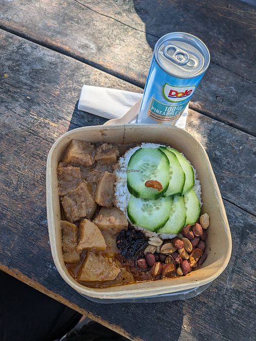 Vegetarian nasi melak - made vegan at Silver Spoon in Lake Tekapo