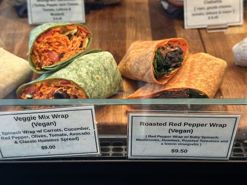 A few of the vegan wraps they have  at Athena Gourmet Market in New York