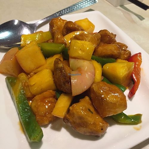 Sweet and Sour Lion Mane Mushroom at Green Veggie - Sheung Wan in Hong Kong Island