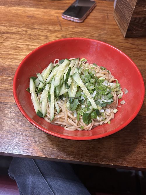 Sesame & cucumber noodles  at Noodles and Dumplings in Glasgow