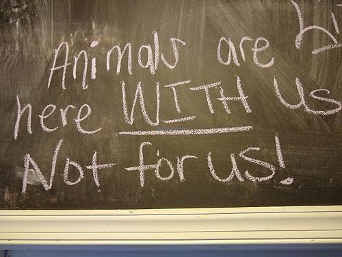 writing on the wall at The Vegetable Hunter Cafe and Boutique Brewery in Harrisburg