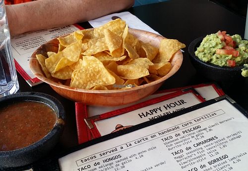 Guacamole with Chips and Salsa at El Borracho - Pike Place Market in Seattle