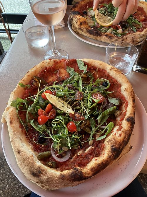 Vegan pizza  at Trattoria Della Nonna in Nouvelle-aquitaine
