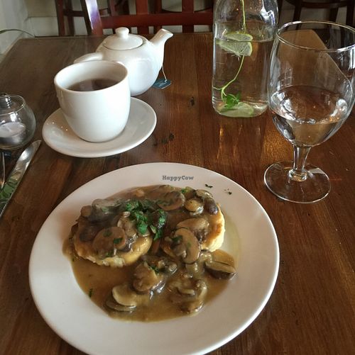 Biscuits and gravy   at Sanctuary Bistro in Charlotte