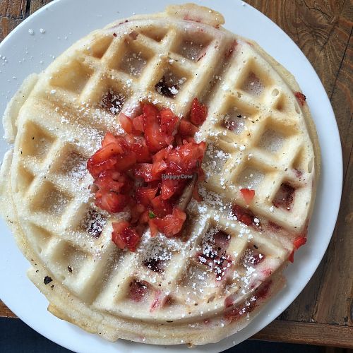 Seasonal Fruit Waffle at Sanctuary Bistro in Charlotte