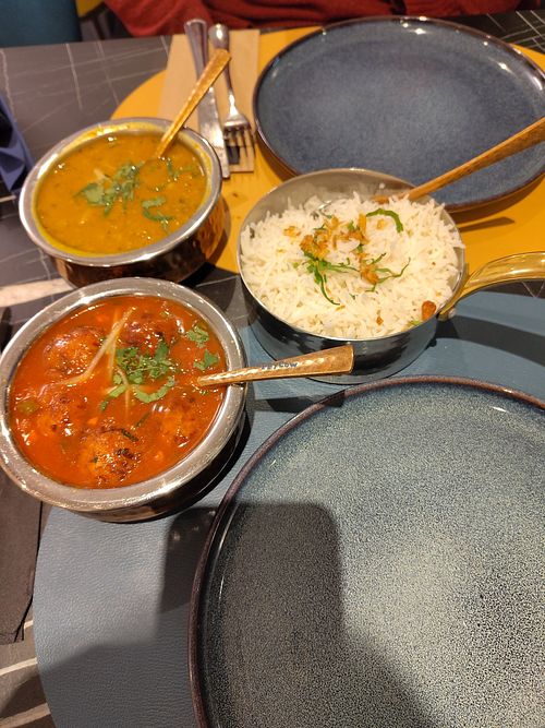 Dal Tadka & Veg Manchurian (Vegetable Balls) at Royal Taste Of India in Oostende