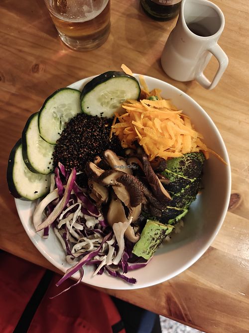 Veg poke bowl at Om Asían Restobar in Cuzco