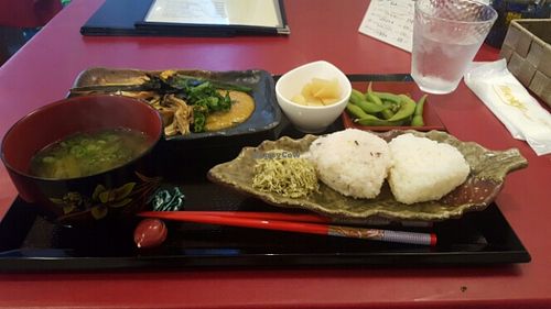 Japanese platter at Art Cafe ELK in Hiroshima