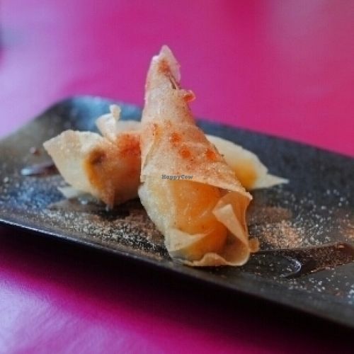 Banana spring rolls  at Art Cafe ELK in Hiroshima