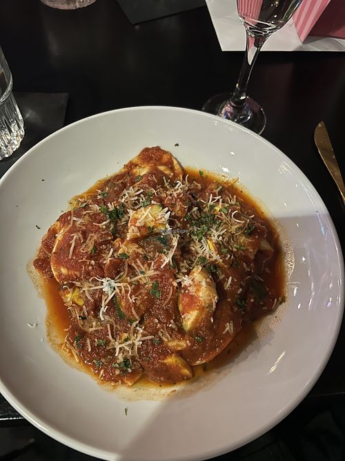 vegetable vegan ravioli  at Estella Patriot Place in Foxborough