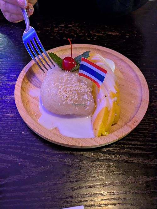 Mango sticky rice! at New Thai Elephant in San Mateo