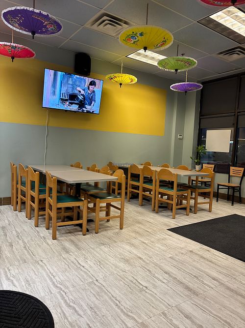 Dining area at entrance.  Booths available   at Sala Thai Kitchen in Lakeville