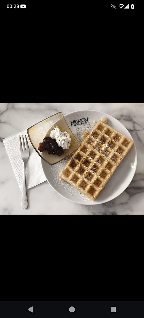 Vegan waffle at Cafe Mignon e.U. in Baden