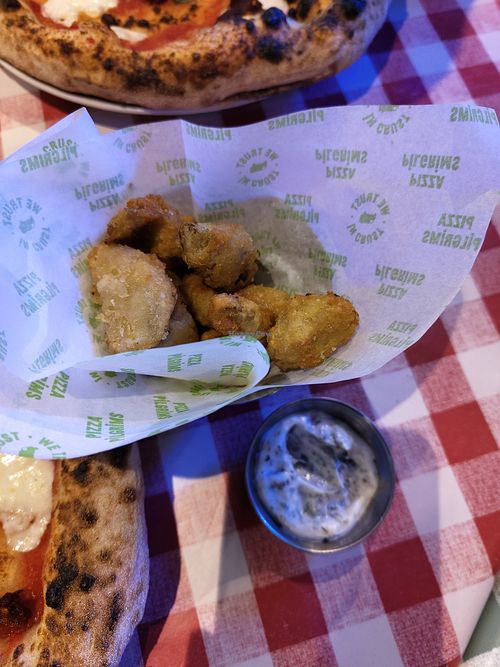Fried artichokes at Pizza Pilgrims Edinburgh in Edinburgh