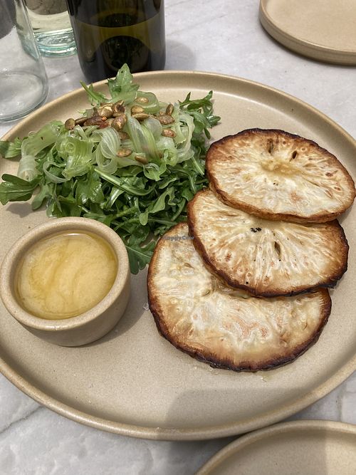 Celery root  at Skal Pizza in Newport Beach