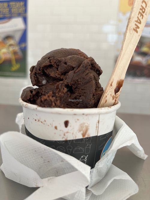 Vegan Soy chocolate brownie at CREAM in San Jose