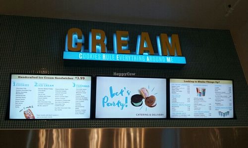 menu at CREAM in San Mateo