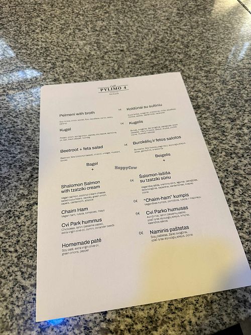 Lunch menu at Pylimo 4 in Vilniaus Apskritis