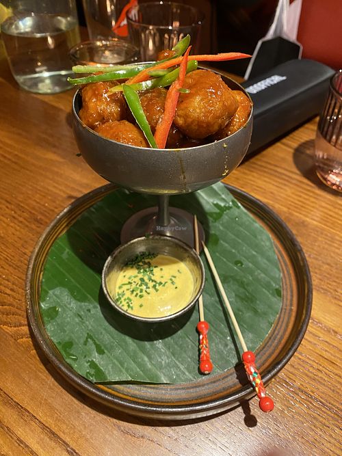 Lollipop-corn chick’n   at TANGRA in London