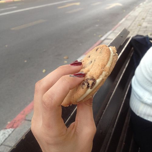 Chocolate chip halva cookie cake. Amazing! at Seeds in Tel Aviv