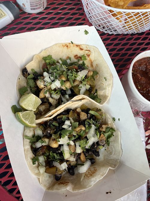 vegan tacos   at Willie's Taco Joint in Arizona