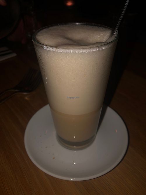 Chai latte with oat milk at Grand Café De Doelen in Friesland