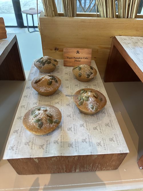 Vegan pumpkin cake  at The St. Regis Maldives Vommuli Resort in Rinbudhoo