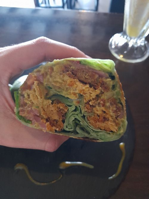 Falafel wrap at Jimenez Bakery & Coffee Shop in Monteverde