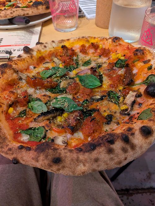Vegan make your own pizza at The Barrel Store by Attic Brew Co in England