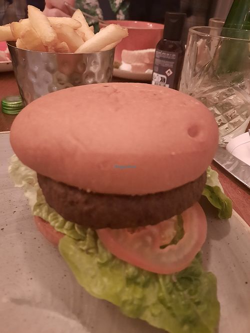 Moving Mountains Burger - could have been made so much more exciting. at Parsons Collar in England