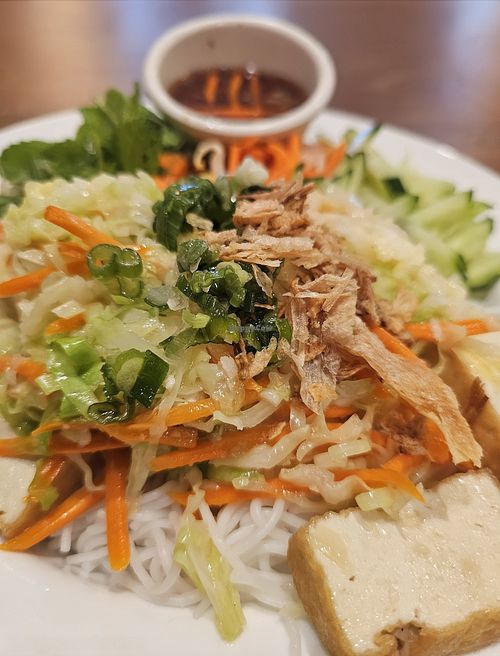Vermicelli Bowl with stir fried tofu & veggies (vegan) at Phở House & Akira Sushi in Carmichael