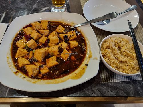 Sichuan tofu - it was a lot of food! at Chili Bistro in Washington