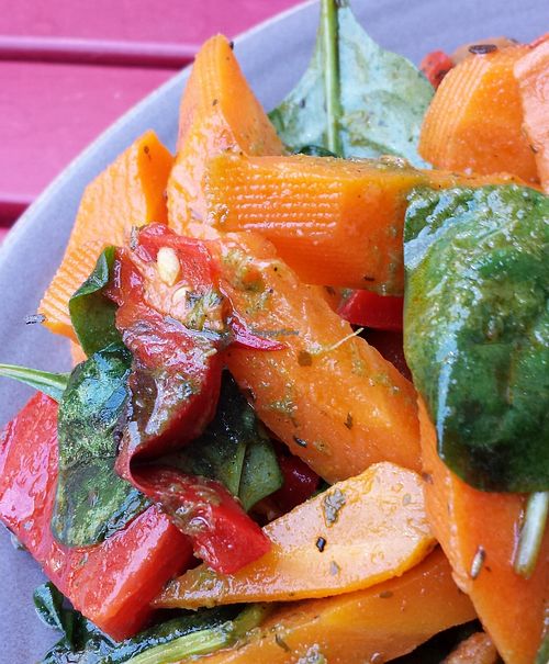 Sweet potato salad with gorgeous mint dressing at Radhey Chai Bar in Fitzroy