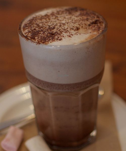 Hot chocolate (with vegan marshmallows!) at Radhey Chai Bar in Fitzroy