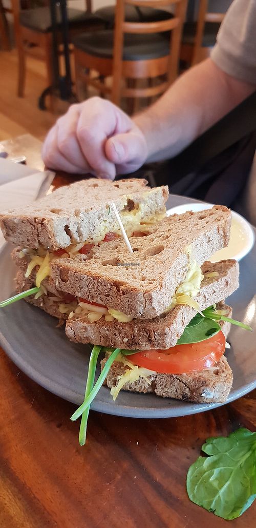 Vegan toastie at Radhey Chai Bar in Fitzroy