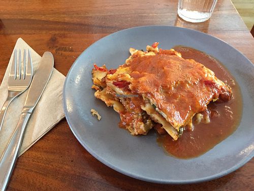 Vegan Lasagne: $6.50 ($12.50 with salad) at Radhey Chai Bar in Fitzroy