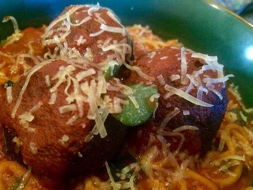 Koftas and spaghetti at Radhey Chai Bar in Fitzroy