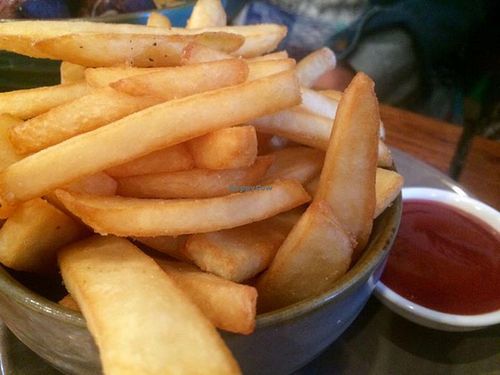 Crunchy golden hot delicious chips at Radhey Chai Bar in Fitzroy