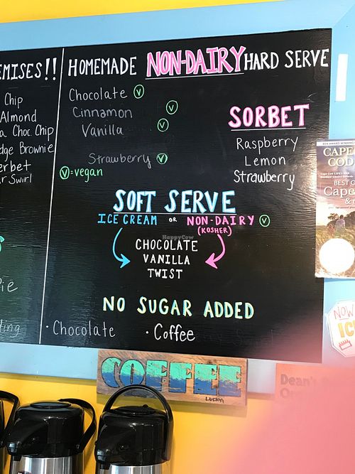 Summer 2018 menu at Ice Cream Cafe in Orleans