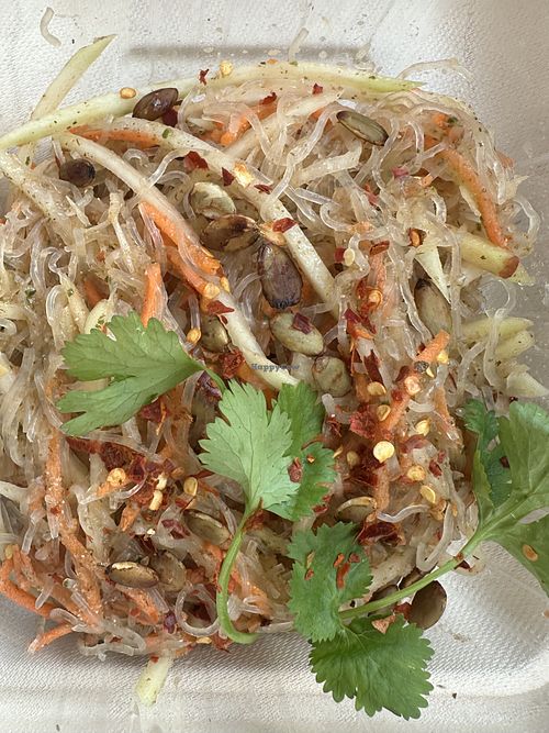 Kelp Papaya salad (cold)  at Cafe Gratitude in Los Angeles