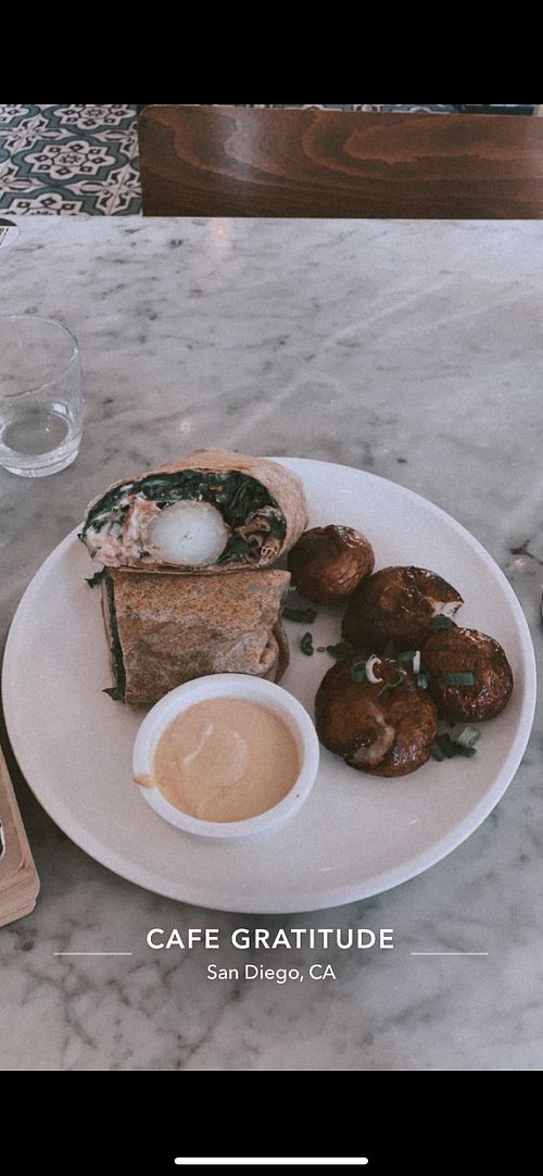   at Cafe Gratitude in Los Angeles