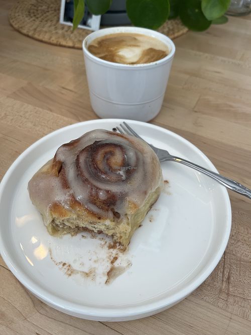 Cinnamon roll  at Steeple City Social in North Adams