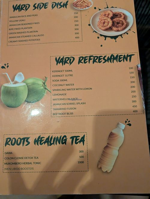 Drinks at The Vegan & Jamaican Restaurant in Nairobi County